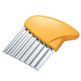HULIANFU Stainless Steel Potato Chip Slicer Dough Vegetable Fruit Crinkle Wavy Slicer Knife Potato Cutter Chopper French Fry Maker Tools