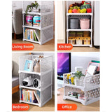 HULIANFU Stackable Wardrobe Drawer Cabinet Organizer Drawer Clothes Closet Storage Box Shelves Plastic Layered Partitions Storage Rack