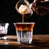 HULIANFU Nordic Espresso Coffee Glass European Cappuccino Cold Latte Latte Concentrated Cup American Ice Dirty Coffee Cup for Kitchen