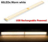 HULIANFU LED Motion Sensor Closet Light 6 10 24 40 60 LEDs Under Cabinet Light Magnetic Night Lamp For Kitchen Stairs Wardrobe Cupboard