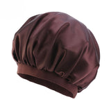 HULIANFU Unisex Adults Satin Nightcap Wide-brimmed Single Color Men Women Sleeping Cap for Spring Autumn Winter