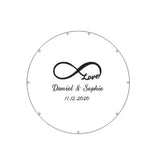 HULIANFU Personalized Acrylic round wedding guest book alternative,Acrylic drop top,Circle wood wedding guest book,wedding name sign,