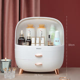 HULIANFU Large Capacity Makeup Organizer Cosmetic Storage Box Drawer Type Desktop Finishing Rack Dustproof Lipstick Beauty Mask Case