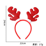 HULIANFU 2023 Cartoon Red Christmas Hair Band Santa Claus Snowman Antlers Headband Merry Christmas Decor Adult Kids Naviidad Gifts Noel Toys