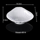 HULIANFU Melamine Dinnerware Imitation Porcelain Plate Shell Dish Hot Pot Restaurant Seasoning Dish A5 Melamine Tableware Dinner Plate