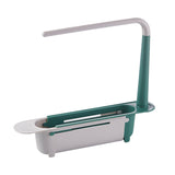 HULIANFU Telescopic Sink Shelf Kitchen Sinks Organizer Soap Sponge Holder Sink Drain Rack Storage Basket Kitchen Gadgets Accessories Tool