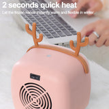 HULIANFU Portable Mini Heaters for Home Cute Electric Heaters Hot Fan Heater Plug in Winter Warmer Overheat Protection Small Warmer Mute