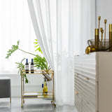 HULIANFU White Tulle Curtains for Living Room Decoration Modern Chiffon Solid Sheer Voile Kitchen Curtain