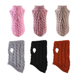 HULIANFU Warm Dog Cat Sweater Clothing Winter Turtleneck Knitted Pet Cat Puppy Clothes Costume For Small Dogs Cats Chihuahua Outfit Vest