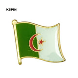 HULIANFU National Flag Metal Lapel Pin Flag Pin Badge Russia Algeria Argentina Brazil Belgium Germany France Costa Rica South Korea  Neth