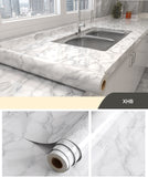 HULIANFU 2023 Kitchen Oil-proof Transparent Film Thick Self Adhesive Waterproof Countertop Furniture Marble Wallpaper Bathroom Decor Stickers