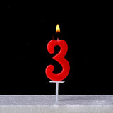 HULIANFU Number Candles Red Number 0-9 &amp; Question Mark Birthday Anniversary Smokeless Candles Cake Topper Decoration Party Supplies
