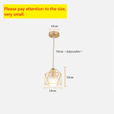 HULIANFU Modern LED Pendant Light Iron Gold Black Minimalist  Metal Cage Pendant Lamp Living Room Restaurant Shop Bar Fixture Decoration