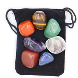 HULIANFU Natural Stone Crystal Gemstone Chakras Healing Quartz Mineral Ornament Home Decoration High Quality Gifts Box 14/10/8/7 PCS/Set