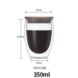 HULIANFU JANKNG Heat-Resistant Double Wall Glass Cup Beer Coffee Cup Set Handmade Beer Tumbler Mug Tea Whiskey Mugs Transparent Drinkware