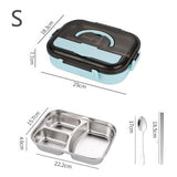 HULIANFU Stainless Steel Lunch Box For Kids Food Storage Insulated Lunch Container Japanese Snack Box Breakfast Bento Box With Soup Cup