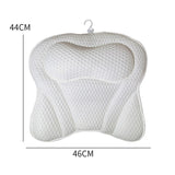 HULIANFU White Butterfly Bath Pillow Breathable Bathroom Cushion Accersories for Home Bathroom Accessories with Suction Cups