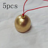 HULIANFU 2023 5Pcs Christmas Metal Small Bell Tree Pendant Decoration Xmas Party Wind Chimes DIY Material Crafts Accessories