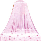HULIANFU Portable Elgant Hung Dome Mosquito Nets For Double Bed Summer Polyester Mesh Fabric Home Bedroom Baby Adults Hanging Decoration