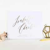 HULIANFU Wedding Guestbook with Gold Printable Wedding Guest Book Photo Booth Guest Book for Wedding   journey  Photo Album  Modern
