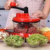 HULIANFU Mixer Food Processor Kitchen Manual Powerful Egg Blender Meat Grinder Vegetable Chopper Shredder Stainless Steel Blade Cutter