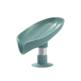 HULIANFU Leaf Shape Soap Holder Bathroom Shower Storage Box Punch-Free Dish Plate Tray Bathroom Soap Holder Case Supplies Gadgets