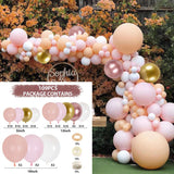 HULIANFU Macaron Pink Balloon Garland Arch Kit Wedding Birthday Party Decoration Kids Globos Rose Gold Confetti Latex Ballon Baby Shower