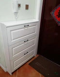 HULIANFU Tipping shoe cabinet shoe storage shelf simple narrow ultra-thin 17cm space-saving home hall entrance cabinet