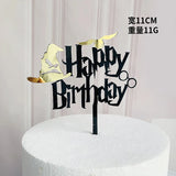 HULIANFU New Cartoon Happy Birthday Acrylic Cake Topper Cute Boy Witch Cake Topper For Kids Birthday Party Cake Decorations Baby Shower
