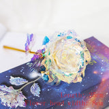 HULIANFU Valentines Day Gift for Girlfriend Eternal Rose LED Light Foil Flower In Glass Cover Mothers Day Wedding favors Bridesmaid Gift