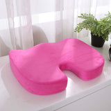 HULIANFU Orthopedic Booster Seat Cushion Memory Foam Chair Massage Pad Office Back-rest Pad Driver Pilot Headrest