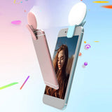 HULIANFU Mini Q Selfie Ring Light Portable Flash LED USB Clip Mobile Phone Fill Lamp Led Mirror Neon Sign Selfie Ring Makeup Lightings