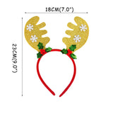 HULIANFU 2023 Christmas Headbands Christmas Tree Reindeer Antlers Hairband Xmas Party Kids Hairhoop  Christmas Glasses Photo Booth Props