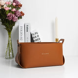 HULIANFU Nordic Ins Shoe Cabinet Porch Key Cosmetic Desktop Large Storage Box Basket PVC Leather Ornaments Snacks Home Creativity 2003