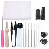 HULIANFU MIUSIE 16/25 Color Needle Felting Kit Wool Felting Tools Handmade Felt Needle Set 7pcs Pack Felting Fabric Materials Accessories