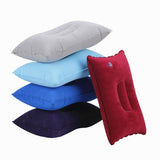HULIANFU Portable Ultralight Inflatable PVC Nylon Air Pillows Camping Sleep Cushion Travel Hiking Beach Car Plane Head Rest Camp Gears