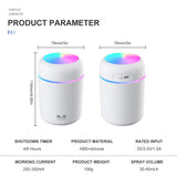 HULIANFU Portable 300ml Humidifier USB Ultrasonic Dazzle Cup Aroma Diffuser Cool Mist Maker Air Humidifier Purifier with Romantic Light