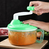 HULIANFU NEW Powerful Manual Meat Grinder Hand-power Food Chopper Mincer Mixer Blender to Chop Meat Fruit Vegetable Nuts Herbs