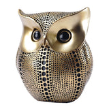 HULIANFU Nordic Style Owls Ornament Owl Resin Craft Lovely Bird Miniatures Figurines for Home Decor Living Room Bedroom Office Decoration