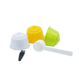 HULIANFU Reusable Coffee Capsule Filter Cup for Nescafe Dolce Gusto Refillable Caps Spoon Brush Filter Baskets Pod Soft Taste Sweet