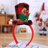 HULIANFU 2023 Christmas Headband Santa Tree Elk Antlers Hair Accessories for Girls Headwear Reindeer Ornaments Elk Ears Christmas Decorations
