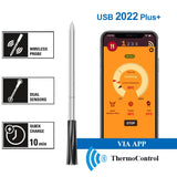 HULIANFU Wireless Meat Food Thermometer for Oven Grill BBQ Steak Turkey Smoker Kitchen Smart Digital Bluetooth Barbecue New Year Gifts
