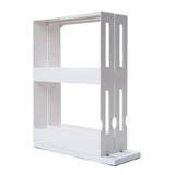 HULIANFU Rotating Storage Rack Kitchen Organizer Spice Storage Rack Cabinet Holder Multifunctional Makeup Storage Bathroom Trolley