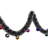 HULIANFU New 2M Christmas Garland Home Party Wall Door Decor Christmas Tree Ornaments Tinsel Strips with Bowknot Party Supplies U3