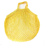HULIANFU Portable Reusable Grocery Bags Fruit Vegetable Bag Washable Cotton Mesh String Organic Organizer Handbag Short Handle Net Tote