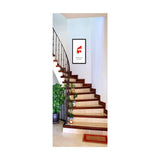 HULIANFU 2023 77x200cm Door Stickers Eco-Friendly 3D Stairway Egyptian Pharaoh Light Shadow Corridor Pattern Home Decor Bedroom Wallpaper