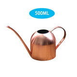HULIANFU Long Mouth Water Can Stainless Steel Watering Pot Garden Flower Plants Watering Cans 500ML /1000ML Kettle Gardening Tool