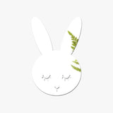 HULIANFU Nordic Cartoon Decorative Mirror Bathroom Baby Room Rabbit Wood Acrylic Mirror Frame Creative Home Art Wall Decorations Artwork