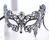 HULIANFU Male Female Phantom Gold Skull Venetian Metal Costume Masquerade Party Mask Laser Cut Halloween Prom Cosplay Wedding Ball Masks