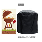 HULIANFU Waterproof BBQ Cover Anti-Dust Outdoor Heavy Duty Charbroil Grill Cover Rain Protective Barbecue Cover 7 Sizes Black BBQ Cover